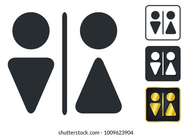 Wc Sign Restroom Toilet Door Plate Stock Vector (Royalty Free ...