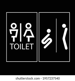 WC sign, separated toilet icon - creative washroom signs