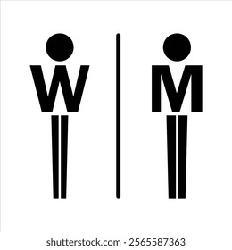 WC Sign Signboard. Toilet Restroom sign, bathroom icon, toilet symbol. men and women wc sign. Male and female icon.