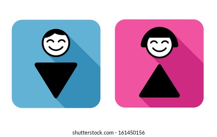 WC Sign. symbol of man and woman. eps8