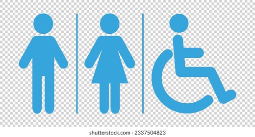 WC sign. Toilet symbol. Washroom vector icon