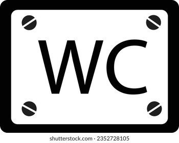 WC sign Vector graphics Toilet line