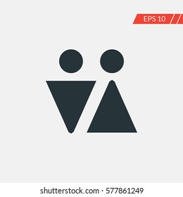 WC sign vector icon