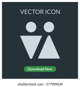 WC sign vector icon