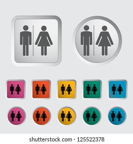 WC single icon. Vector illustration.