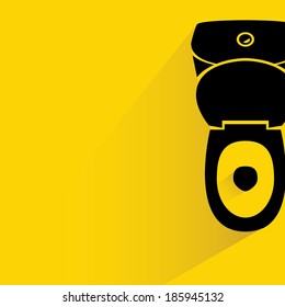 WC, fondo de aseo en estilo plano y sombrío