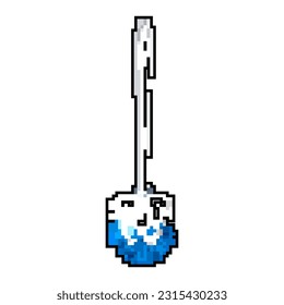 wc toilet brush game pixel art retro vector. bit wc toilet brush. old vintage illustration