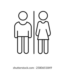 wc toilet door plate icon Vector logo set flat