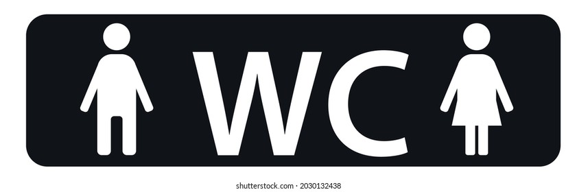 wc toilet door plate symbols. for men and women toilet.vector design eps 10.