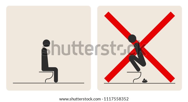 Wc Toilet Hygiene Prohibition Do Toilet Stock Vector (royalty Free 