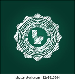 WC toilet icon inside chalk emblem
