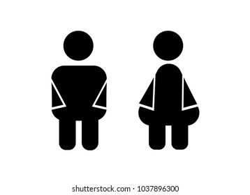 WC toilet icon vector