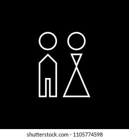 WC toilet icon vector