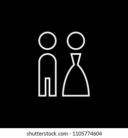 WC toilet icon vector