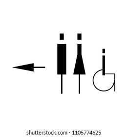 WC toilet icon vector