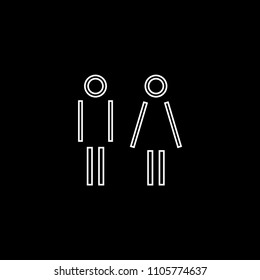 WC toilet icon vector