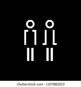 WC toilet icon vector