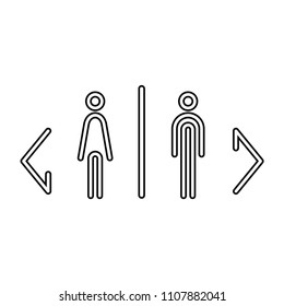 WC toilet icon vector