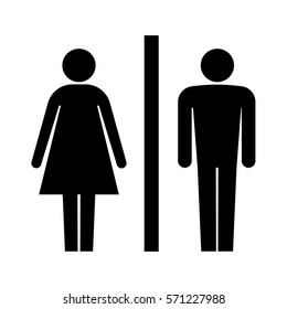 WC toilet icon vector illustration isolated on white background.