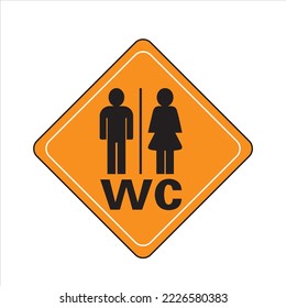 Wc toilet restroom women men sign