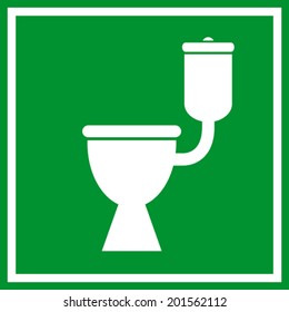 Wc toilet sign