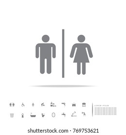 wc toilet sign icon