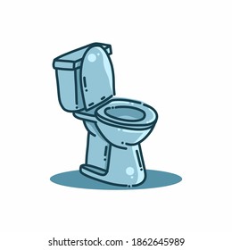 Wc toilet, simple flat vector illustration