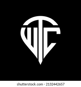 WC Unique modern flat abstract geometric initials vector letter logo design.