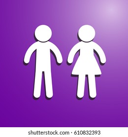 WC vector icon. Human toilet.