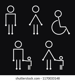 Wc  vector icon. People icon set. Vector illustration