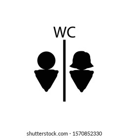 wc vector icon, toilet vector icon