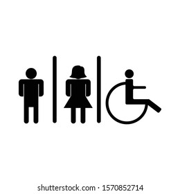 wc vector icon, toilet vector icon