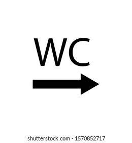 wc vector icon, toilet vector icon