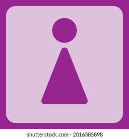 Ilustración vectorial de WC. Icono del hombre. Icono de las mujeres. El hombre y la mujer. Ilustración de material vectorial. 