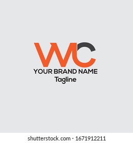 WC vector logo, WC cooperate identity logo design  