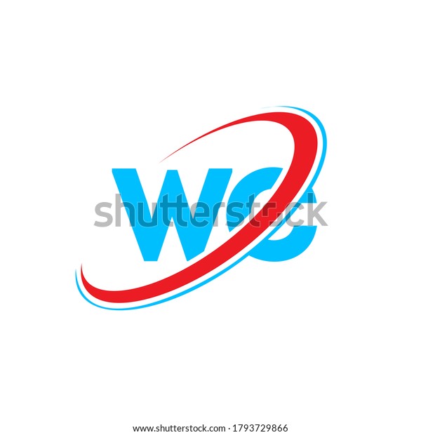 Wc W C Letter Logo Design Stock Vector (Royalty Free) 1793729866