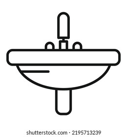 Wc Wash Basin Icon Outline Vector Stock Vector (Royalty Free ...