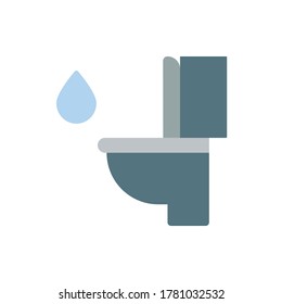 Wc, water icon. Simple color vector elements of aqua icons for ui and ux, website or mobile application