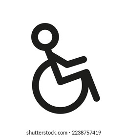 WC wayfinding vector illustration icons. Toilet male and female gender signs. Restroom signs for men, women and disabled people, isolated on white background.