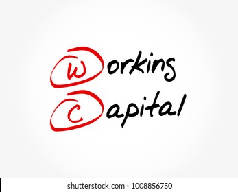 WC - Working Capital acronym, business concept background