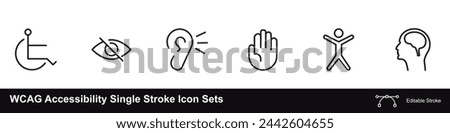 WCAG Accessibility Single Stroke Icon Sets