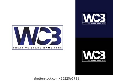 Diseño de logotipo creativo de WCB para marca