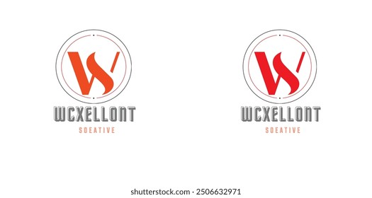 WCELLONT letter W creative logo design, abstract logo design. Monogram design elements, graceful template. Elegant line art logo design. Letter emblem W. Retro Vintage Insignia or Logotype. 