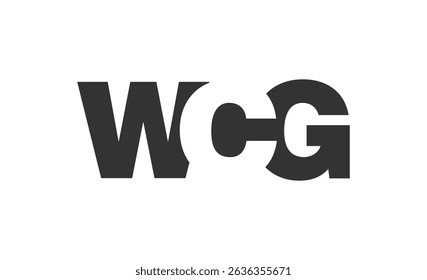 WCG logo design. Initial letter W C G bold font style for tech startups, consulting, corporate branding. Creative company name, headlines typography identity, trendy logotype. Vector illustration.