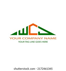 WCJ letter logo creative design with vector graphic