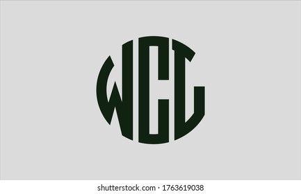 Plantilla de logotipo de marca vectorial de la letra monográfica del círculo de la WCL