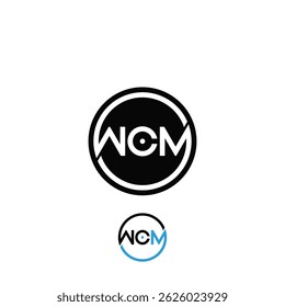 WCM GEOMETRIC LOGO DESIGN IDEA VECTOR