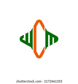 WCM letter logo creative design with vector graphic