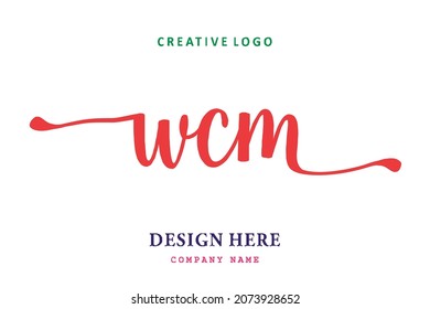 El logotipo del grabado de WCM es sencillo, fácil de entender y autoritario