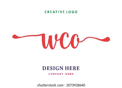 WCO lettering logo is simple, easy to understand and authoritative